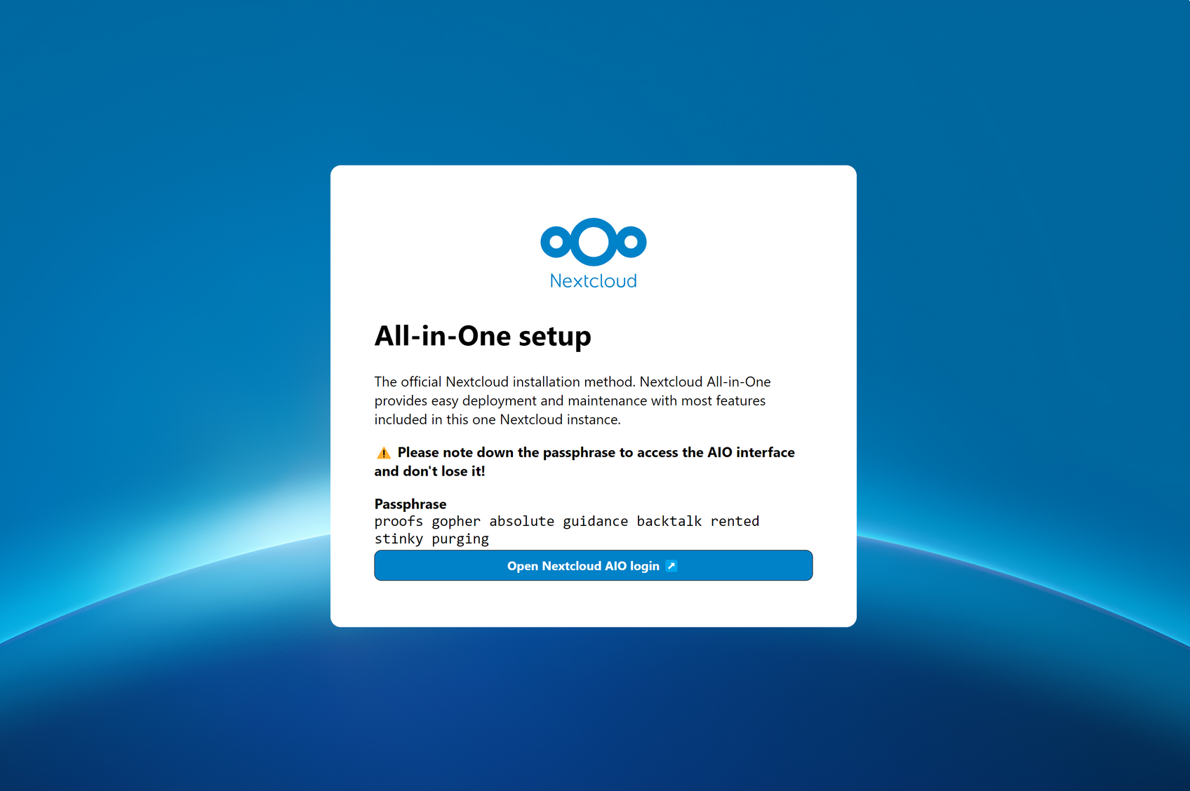 Nextcloud AIO